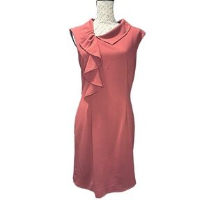 Antonio Melani Rust Colored Sheath Sleeveless Dress Size 8
